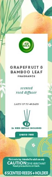 AIR WICK Reed Diffuser  Grapefruit  Bamboo Leaf Liquid Free